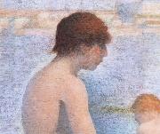 Georges Seurat Detail of Bather oil